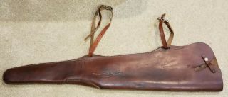 Vtg Hunter 402b 26 Brown Leather Rifle Scabbard Gun Case Sheath Supple