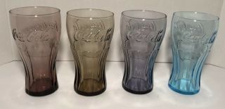 2009 Mcdonald’s (4) Coca Cola Glasses Heavy Glass