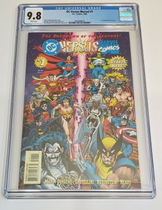 Marvel Versus Dc 1996 Complete Limited Series 1 - 4 Cgc 9.  8 White Pages