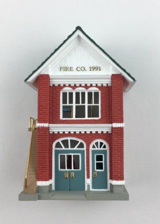 Hallmark Ornament Nostalgic Houses And Shops 1991 Fire Station 8th Issue