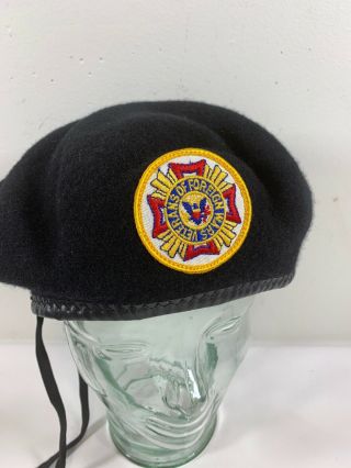 Vintage Veterans of Foreign Wars VFW Hat Beret Army Navy Marine Corp A2 2