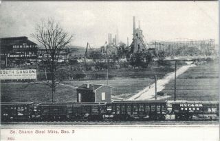 Postcard South Sharon Steel Mills Section 3 1905 Vhtf D3