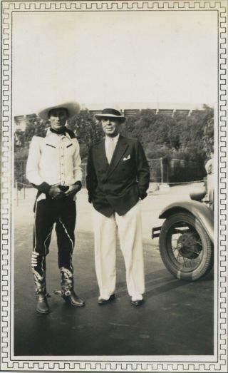Vintage Photo.  Cowboys Actors,  Rodeo Trick Riders Montie Montana And Hoot Gibson.