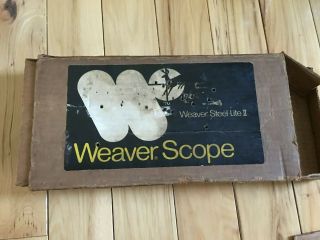 Vintage Weaver K2.  5 Rifle Scope Crosshair W/ Weaver S - 110 Mount Rings,  1 " Tube