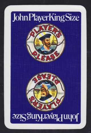 1 Single Vintage Swap/playing Card Adv Players John Player King Size Cigarettes