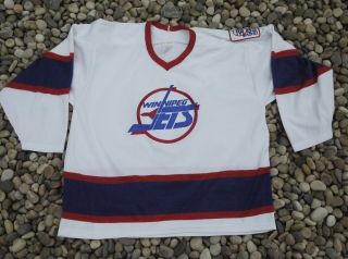 Vintage 1990s Ccm Maska Air Knit Winnipeg Jets Goals For Kids L