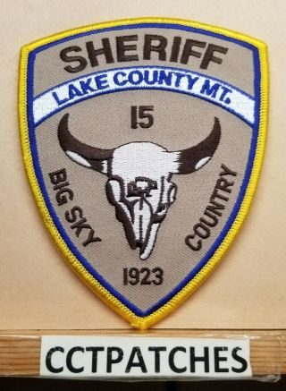 Lake County,  Montana Sheriff (police) Shoulder Patch Mt