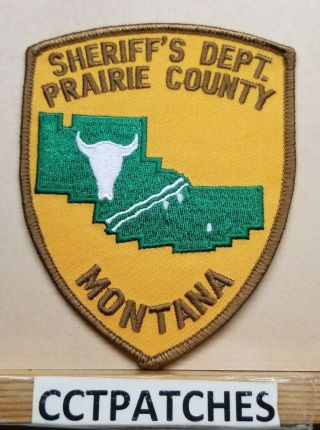 Prairie County,  Montana Sheriff (police) Shoulder Patch Mt