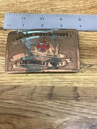 United Firefighters Los Angeles City Iaff Local 12 Belt Buckle T - 3