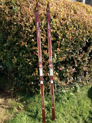 Vintage Asnes Wood Cross Country Skis / Lignostone / 205cm