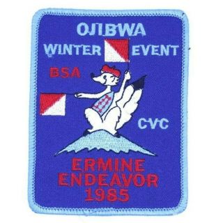 1985 Winter Event Ermine Endeavor Ojibwa District Clinton Valley Council Patch