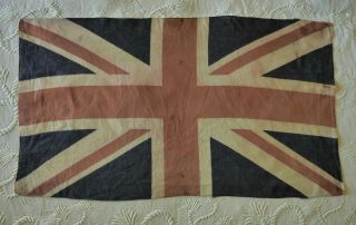 Shabby Old Ww2 Era Vintage British Union Jack Flag
