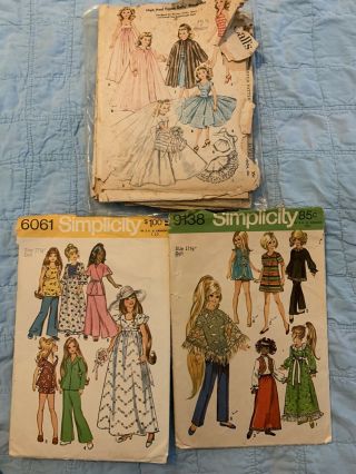 Vintage Barbie Chrissy Doll Clothes Patternn Simplicity Mccalls 17.  5” Sewing