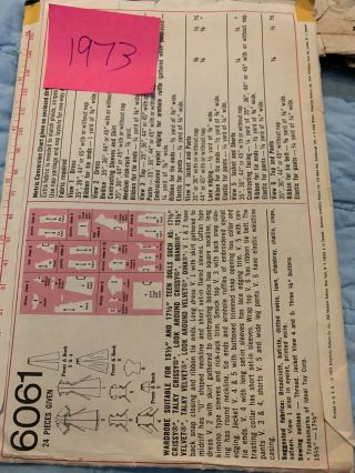 Vintage Barbie Chrissy Doll Clothes Patternn Simplicity McCalls 17.  5” Sewing 3