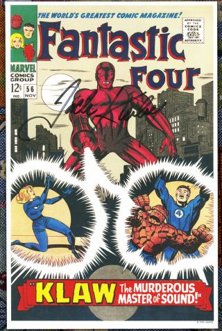 Jack Kirby Signed Fantastic Four 56 Poster 11 X 17 Klaw