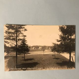 Old Forge York Ny Real Photo Rppc Postcard 1914 The Village Fore House Lawn