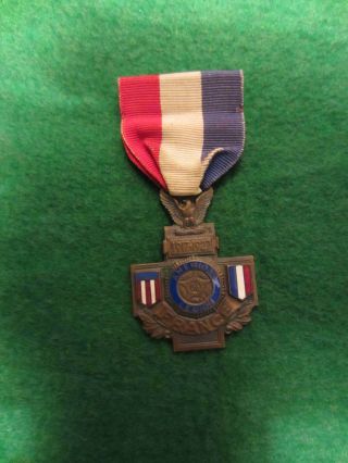 American Legion Convention Medal 1927 Paris France Arch Triumph W.  Ribbon