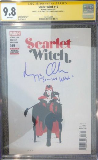 Scarlet Witch 15_cgc 9.  8 Ss_signed By Elizabeth Olsen W/ " Scarlet Witch "