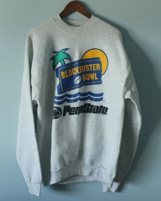 Vintage 1993 Blockbuster Bowl Penn State Sweatshirt Soft Fleece 90s Size Xxl