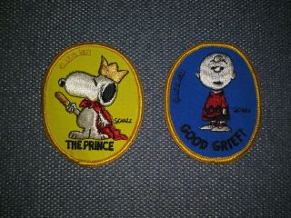 4 Peanuts 1971 Charlie Brown Snoopy Sally Lucy Embroidered Patches Schulz 3