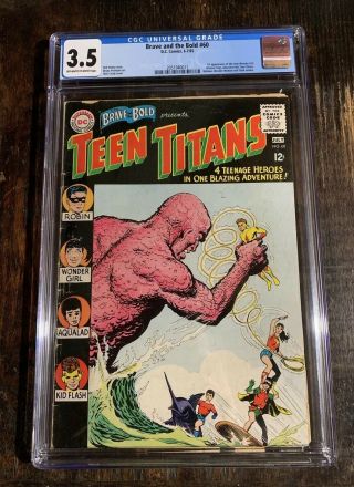The Brave And The Bold 60 Cgc 3.  5 1st Appearance Donna Troy Wonder Girl ⭐️⭐️⭐️