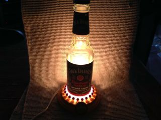 Handmade Jack Daniels Downhome Punch Bottle Table Lamp,  Novelty Lamp,  C7 Bulb