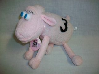 Pink Serta 3 Sheep Breast Cancer Research Bean Filled
