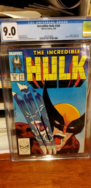 The Incredible Hulk 340 (feb 1988,  Marvel) Cgc 9.  0