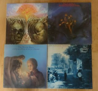X4 Moody Blues Albums - Vinyl - In Search Of The Lost Chord,  More