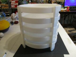 Vintage Tupperware Pie Stackers Divide - A - Rack Set Of 5 White