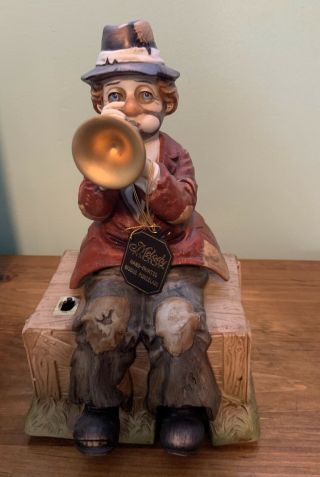 Melody In Motion Willie The Trumpeter Music Box Waco Clown