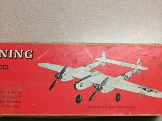 Vintage Sterling Models Lockheed P - 38 Lightning Ww Ii Fighter Plane Kit S - 17
