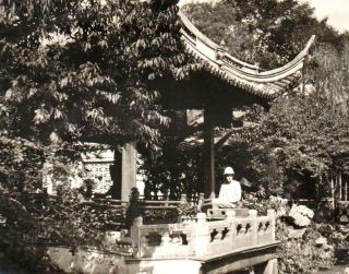 China Old Shanghai Mandarin Garden - 2 X Orig.  Photos 1905