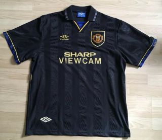 Vintage Manchester United Away Shirt 1993 - 1995 Size Xl