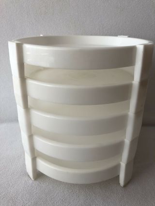Vintage Tupperware Pie Stackers Divide - A - Rack Set Of 5 White
