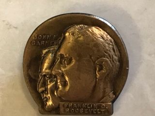 1936 Franklin Roosevelt John Garner Fdr Campaign Pin Pinback Button Political