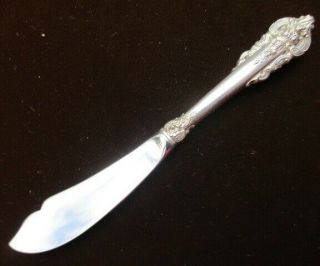 Grand Baroque Sterling Handle Master Butter Knife Flat Notch No Mono