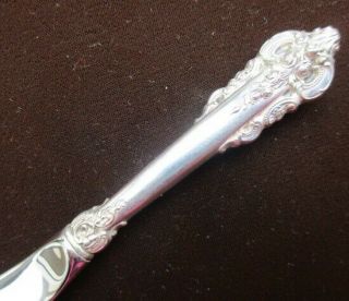 GRAND BAROQUE Sterling Handle MASTER BUTTER KNIFE flat notch no mono 3