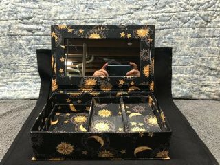 Vintage Moon Phase Jewelry Box / Trinket Box / Keep Sake Box Unique