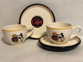 Set Of 2 Walt Disney Mickey Mouse Really Swell Coffee Mug Teacup & Saucer
