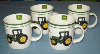 Set Of 4 John Deere Coffee Mugs,  Gibson,  (1357)