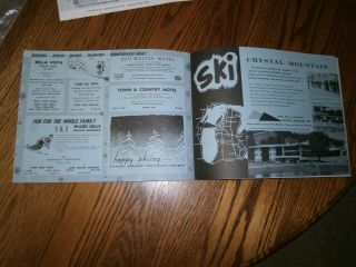 VINTAGE 1960 ' S WINTER SPORTS IN MICHIGAN BROCHURE GREAT ADS MOTELS SKIING,  MORE 2