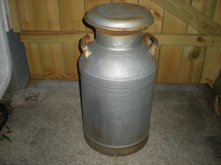 Vtg.  " Buhl " 10 Gallon Metal Milk/creamer Can W/lid - Mich.  Prod.  Dairy Co.  1953