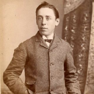 1880s Handsome Young Man Tweed Suit Gay Cdv Photo Carte De Visite Worcester
