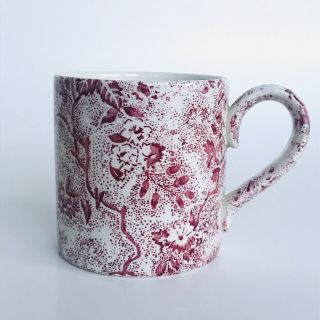Laura Ashley Pink Chintzware Coffee Cup Mug Staffordshire England Transferware 3