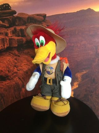 Vintage Rare Woody Woodpecker Safari Soft Plush Toy - Universal Studios 1999