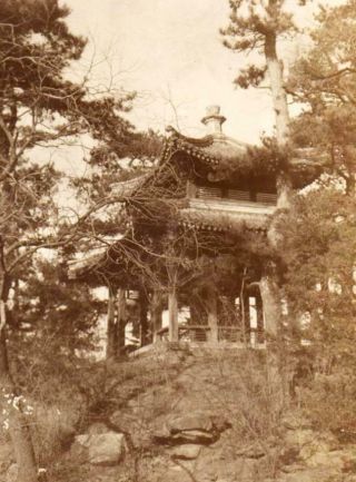 China Old Beijing Summer Palace Garden Temple - Orig Photo ≈ 1906