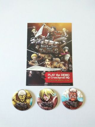 Anime Expo 2019 Exclusive Attack On Titan Tactics 2 " Inch Pins Annie And Shifters