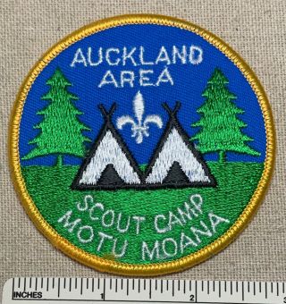 Vintage Aukland Area Council Boy Scout Camp Motu Moana Patch Zealand Scouts?