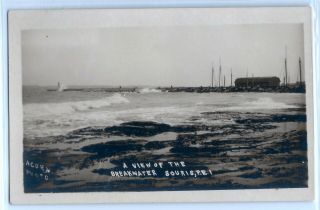 Breakwater,  Souris,  Prince Edward Island Pei,  Canada; Photo Postcard Rppc
